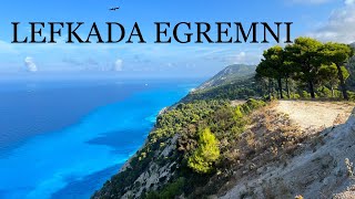 EGREMNI BEACH  Lefkada  Greece drone view [upl. by Nohsad]