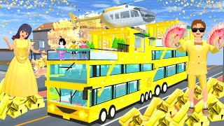 yuta mio bocil kaya punya mobil serba emas dan mewah  SAKURA SCHOOL SIMULATOR [upl. by Ranger]