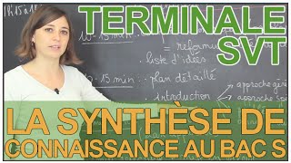 Lépreuve de SVT au bac S  la synthèse de connaissances  SVT  Terminale  Les Bons Profs [upl. by Richer]