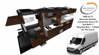 Mercedes Sprinter H2 L3 Camper van Design2 Couch design campervanconversion [upl. by Lona301]