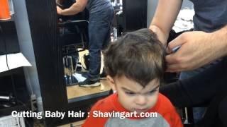 How to cut Babys Hair  Babys First Haircut [upl. by Ledua]