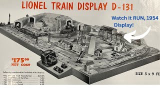 Lionel Trains D131 from 1954 Running Toy Trains on Original Dealer Layout [upl. by Rehc]