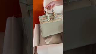 UNBOXING 23SS New Color Hermès Birkin 25 Gris neve 0W [upl. by Esor]