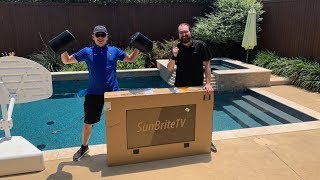 Sunbite Outdoor TV w Patio weatherproof Speakers w SONOS in Frisco Texas by Dreamedia [upl. by Innattirb985]