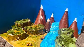 Landforms of the earth 🌎3D project model Still model on nature For school [upl. by Silberman452]