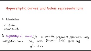 Hyperelliptic curves and Galois representations  Nirvana Coppola [upl. by Eelirak102]