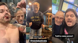 Filippo Champagne e Nevio lo stirato raccontano del loro grosso litigio mentre festeggiano in gaina [upl. by Anniahs]