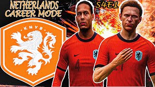 International Break Vs Morocco amp Denmark  FC 24 Netherlands Career Mode  S4E1 [upl. by Barthel]