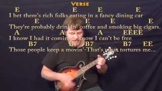 Folsom Prison Blues Johnny Cash Mandolin Cover Lesson with ChordsLyrics [upl. by Oram]