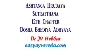 Ashtanga Hrudaya Sutrasthana 12th Chapter Shloka Recitation [upl. by Michiko]