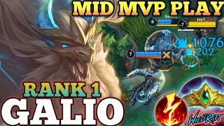 GALIO BRUTAL ONE SHOT DELETE PERFECT MID MAP CONTROL  TOP 1 GLOBAL GALIO BY FloW  WILD RIFT [upl. by Viridis]