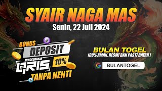 SYAIR NAGA MAS SINGAPORE POOLS HARI INI  SYAIR sgp  SYAIR SINGAPORE 22 JULI 2024 [upl. by Alihet259]