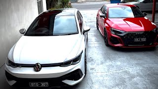 Tuned Golf R Vs Audi 8Y RS3  Which is the better buy [upl. by Clari239]