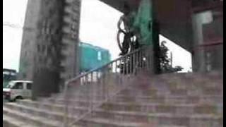 5050 down a handrail on a MTB [upl. by Lenra]