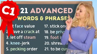 21 Advanced Phrases C1 to Build Your Vocabulary  Advanced English [upl. by Areikahs281]