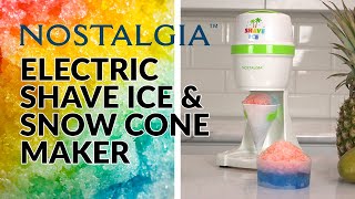 ESHVICE2HSI  Nostalgia Electric Shave Ice amp Snow Cone Maker [upl. by Lissie]