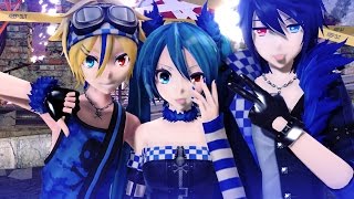 【MMD】Wave  EnglishRomaji Sub 【KAITO・初音ミク・鏡音レン】 [upl. by Lemire]