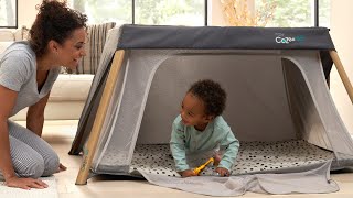 Tutti Bambini CoZee Go 3in1 Bassinet Travel Cot amp Playpen Explainer Video [upl. by Namso794]