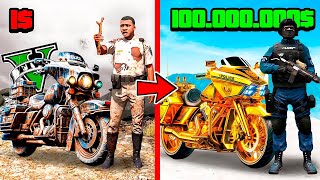 MOTOS de POLICIA de 1 vs 1000000 en GTA 5 [upl. by Merridie]