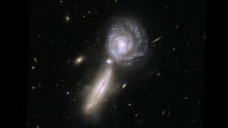 Hubble vs simulation for collisions between galaxies [upl. by Aryt665]