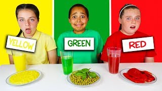 LAST TO STOP EATING THEIR COLORED FOOD CHALLENGE [upl. by Albur]