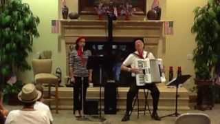 La Vie en Rose French Cafe Duo Accordion amp Vocal [upl. by Ailsa695]