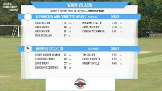 Whimple CC 2nd XI v Alphington and Countess Wear CC 2nd XI [upl. by Airbmak]