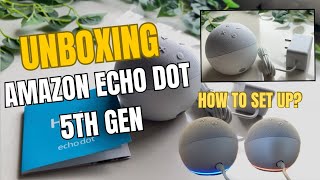 AMAZON ECHO DOT 5th GEN unboxing set up amazon echodot unboxing amazonechodot5thgen alexa [upl. by Kamin562]