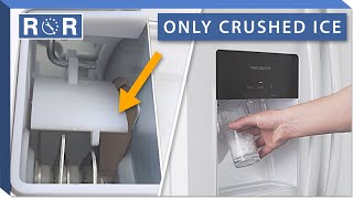 Only Crushed Ice is Dispensing Refrigerator Troubleshooting  Repair amp Replace [upl. by Auj]