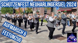 Schützenfest Neuharlingersiel 2024  Aufmarsch der Vereine und Festumzug  Sieler Markt 2024 [upl. by Ibby]