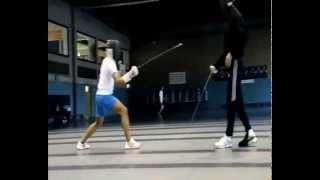 Epee Fencing Lesson ProfDr Sayed Samy Egyptian Coach amp Player Medhat Ibrahem 2014 [upl. by Glovsky]