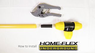 HOW TO  HOMEFLEX™ Underground Yellow Polyethylene Gas Pipe and Fittings [upl. by Faustina54]