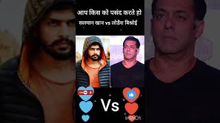 salman khan ❤vs lodens bishnoi 💙 में से ज्यादा पावर किस में हैsalman khan❤ या lodens bishnoi 💙 [upl. by Danielle]