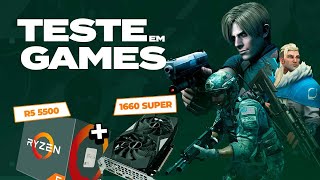 RYZEN 5 5500 COM GTX 1660 SUPER 6GB RODA BEM  Teste em COD 2 CS 2 RE4 VALORANT [upl. by Olmstead]