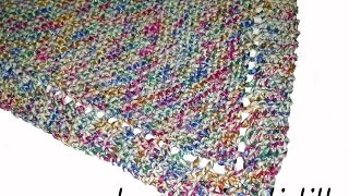 lillas tutorials scialle ai ferri facilissimo  Easy peasy knitted shawl [upl. by Zaslow813]