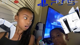 Unboxing play stion 5 with my brother he got it for his brother birthday💕🤘🏾🩸birthday ps5 fun [upl. by Rabjohn]