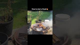 How to start a firepit in seconds🔥  Pull Start Fire [upl. by Rybma]