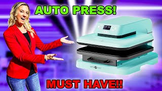 HOW TO USE AUTO HEAT PRESS MACHINE  HTVRONT Auto Heat Press Review [upl. by Latea]