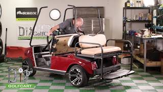 Club Car DS Modz™ All American Rear Seat Kit Installation HowTo [upl. by Irra257]