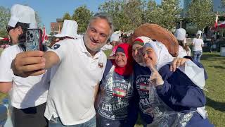 The Worlds Longest Labneh Sandwich Georges Nehme Concert Houston Lebanese Festival 2024 [upl. by Ahsienauq742]