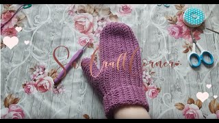 Virka enkla Vantar snöfall svenska del 1  Crochet tutorial [upl. by Missak434]