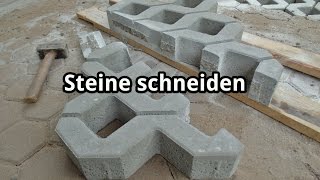 Rasengittersteine schneiden mit Winkelschleifer und DiamantTrennscheibe [upl. by Carole]