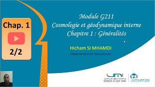 Cours de Cosmologie et Géodynamique Interne G211 Partie1Chapitre 12 [upl. by Enidlareg]