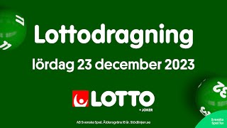 Lotto lördag 23 december 2023  Lottodragningen [upl. by Xet]