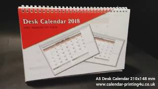 A5 Desk Calendar for year 2019 [upl. by Ailadgim446]