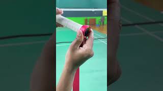 quotQuick and Easy Badminton Grip Wrapping Guidequotbadmintonbadmintontechnique badmintonlovers bwf [upl. by Cindra]