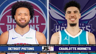 DETROIT PISTONS VS CHARLOTTE HORNETS  NBA Live Scoreboard 2024 [upl. by Jocelin335]