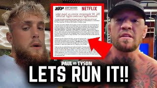 Jake Paul Responds To Conor McGregor OFFER After Mike Tyson [upl. by Lowenstein]