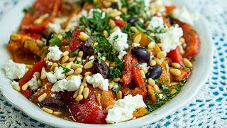 Roasted Red Pepper amp Feta Salad [upl. by Dorcea]