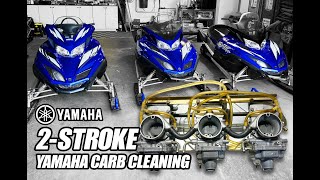 Carb Cleaning on 98 Yamaha SRX 700 2Stroke Triple  Mikuni Flatside [upl. by Algie]